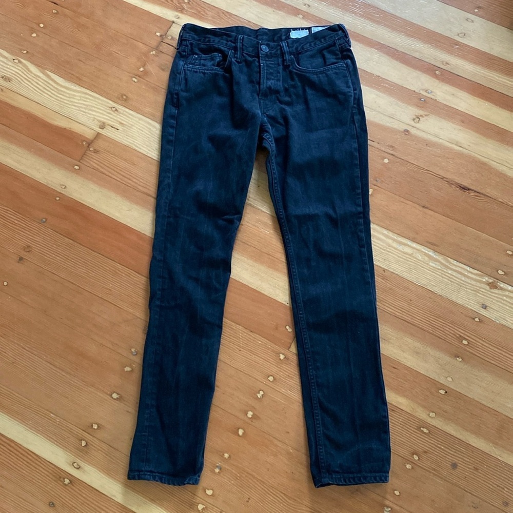 All Saints Mens Cigarette Skinny‎ Fit Black Denim Jeans Size 30
